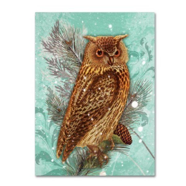 Tina Lavoie 'Snowy Owl' Canvas Art, 14x19, Trademark Fine Art, Mfr#: ALI10943-C1419GG